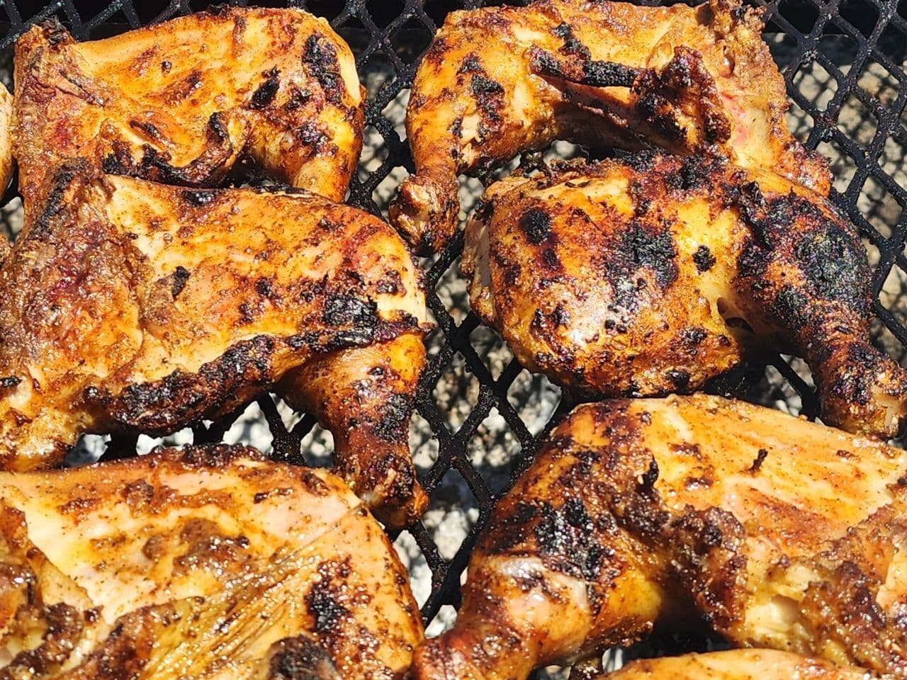 Chicken over the open flame